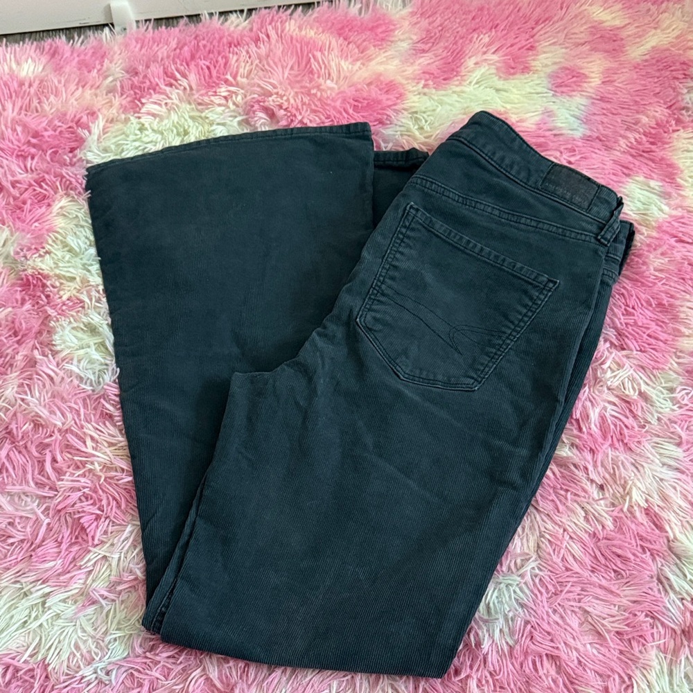 American Eagle Outfitters Charcoal Flare stretch Jeans - Picture 8 of 11